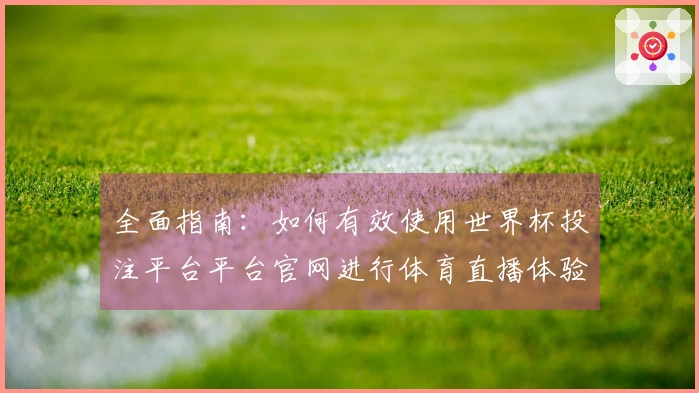 全面指南：如何有效使用世界杯投注平台平台官网进行体育直播体验优化